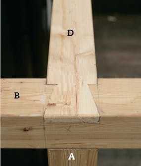 Segelduk: Den färdiga träfogen. Segelduk: Den färdiga träfogen.